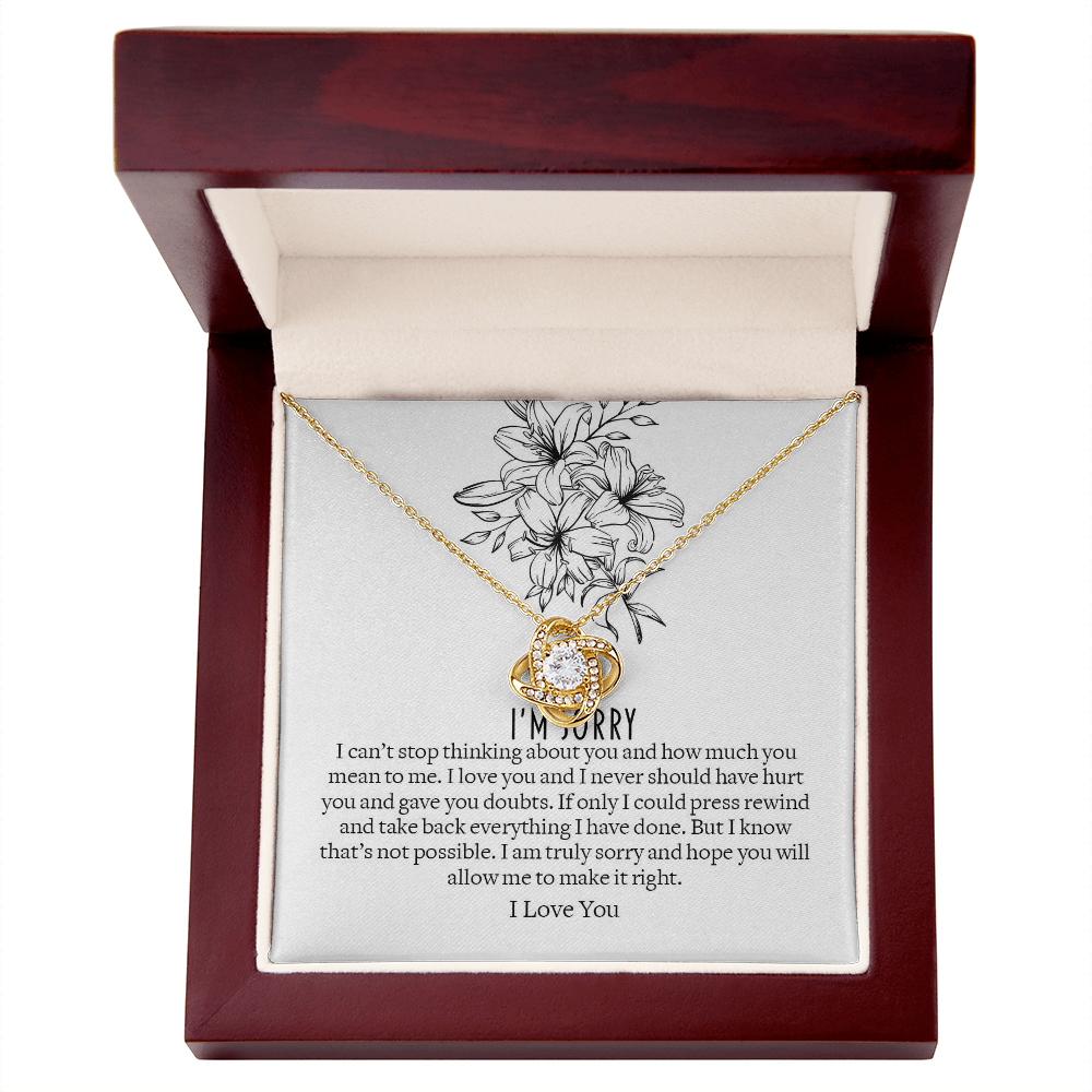 Apology Gift, Love Knot Necklace