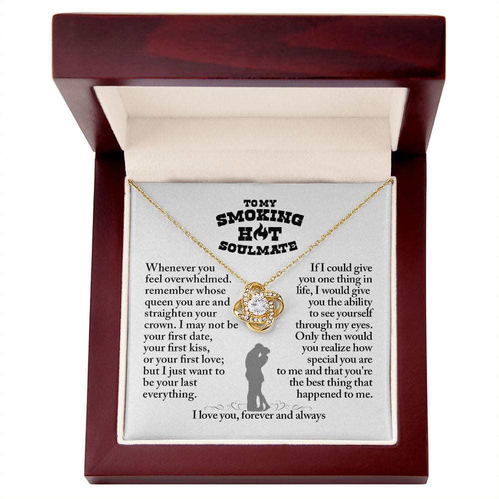 To My Smoking Hot Soulmate, Soulmate Gift, Soulmate Necklace, Gift For Her, Jewelry Message Card, Wife Gift, Girlfriend Gift