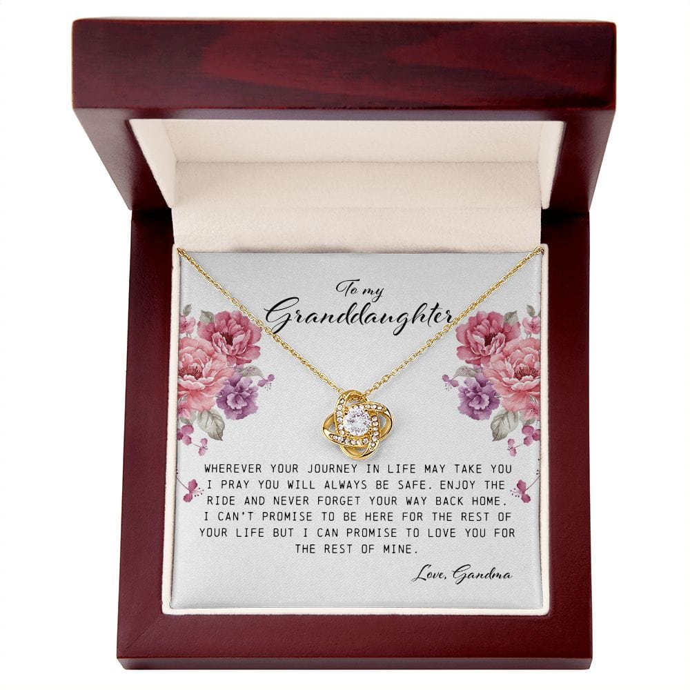 To My Granddaughter, Love Knot Necklace