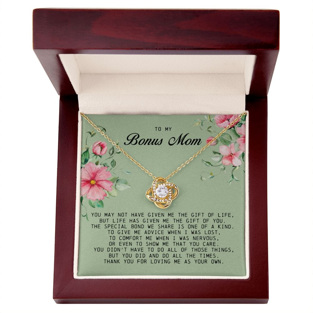 To My Bonus Mom, Love Knot Necklace