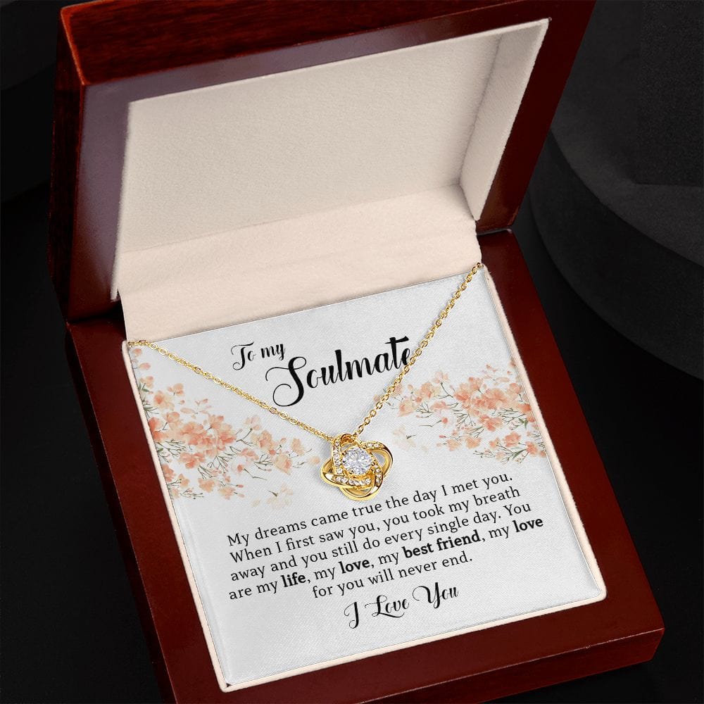 To My Soulmate, Love Knot Necklace