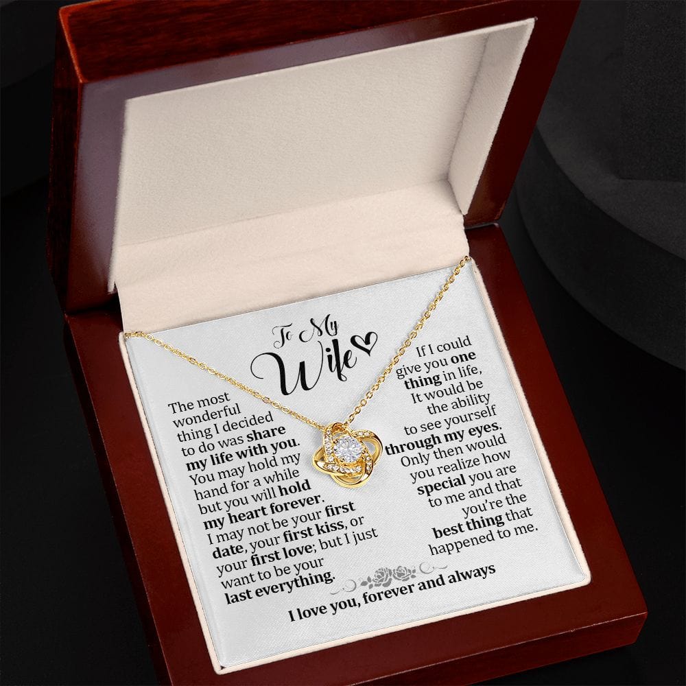 To My Wife Necklace, Anniversary Gift For Wife, Wife Birthday Gift, Gift For Wife, Wife Necklace, Jewelry Message Card For Wife
