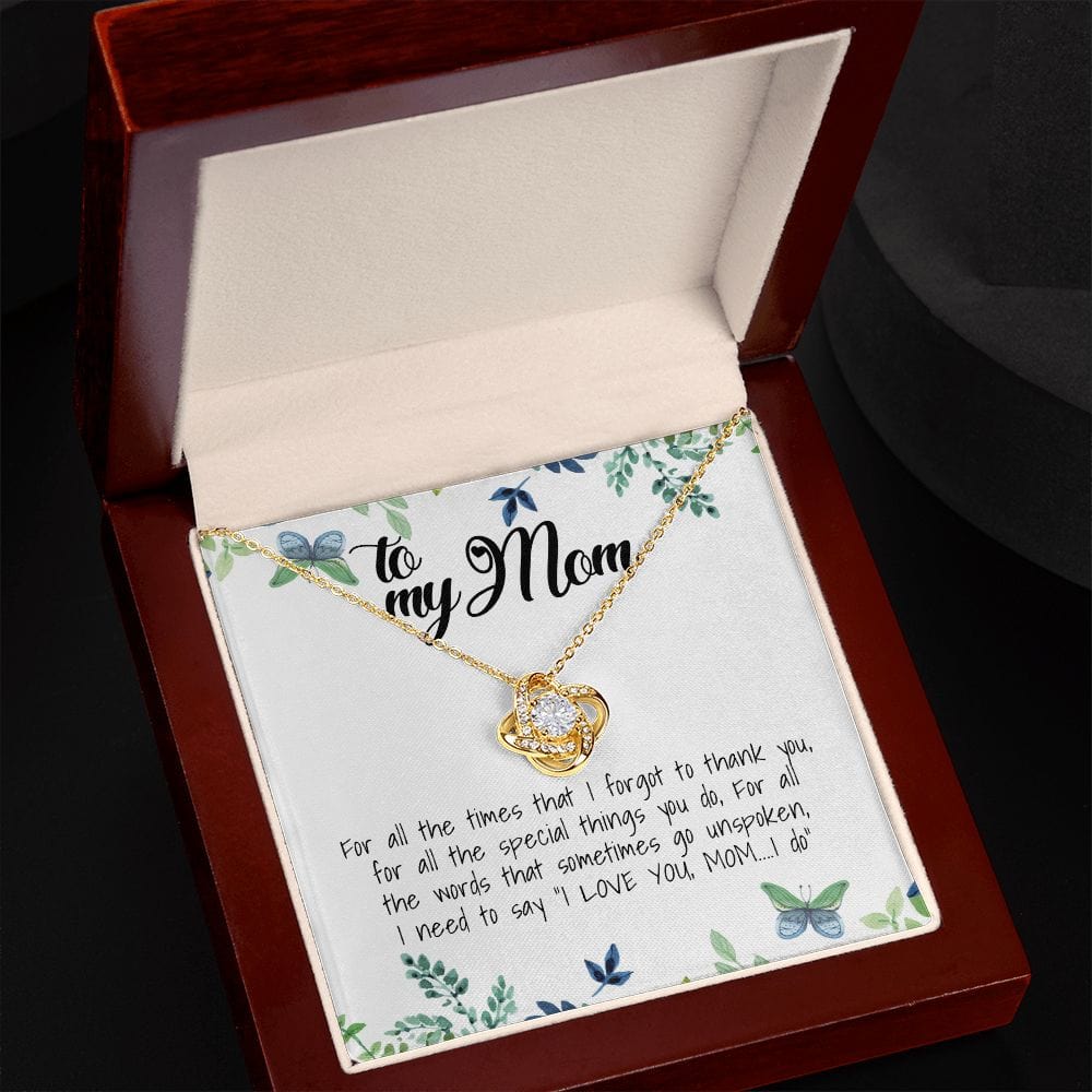 To My Mom, Love Knot Necklace