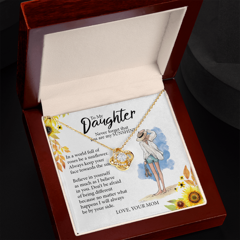 To My Daughter, Love Knot Necklace