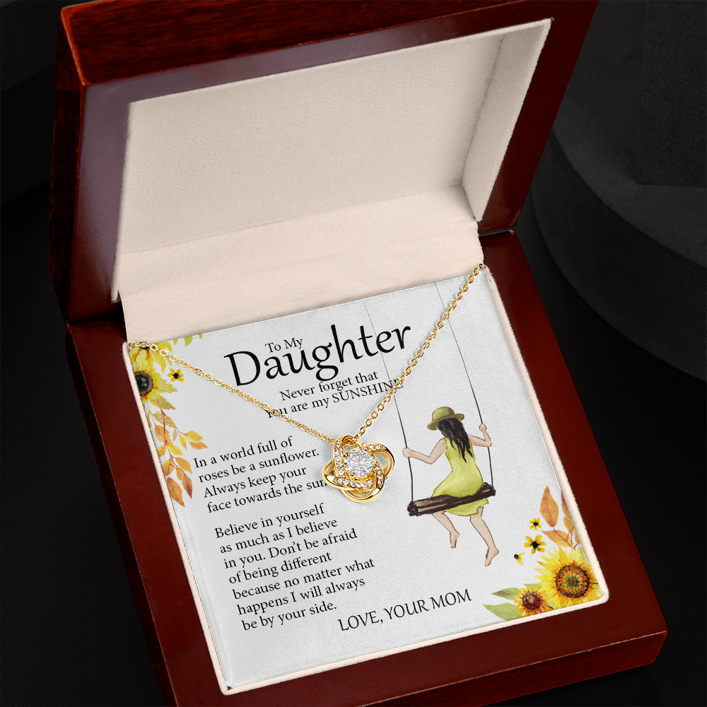 To My Daughter, Love Knot Necklace