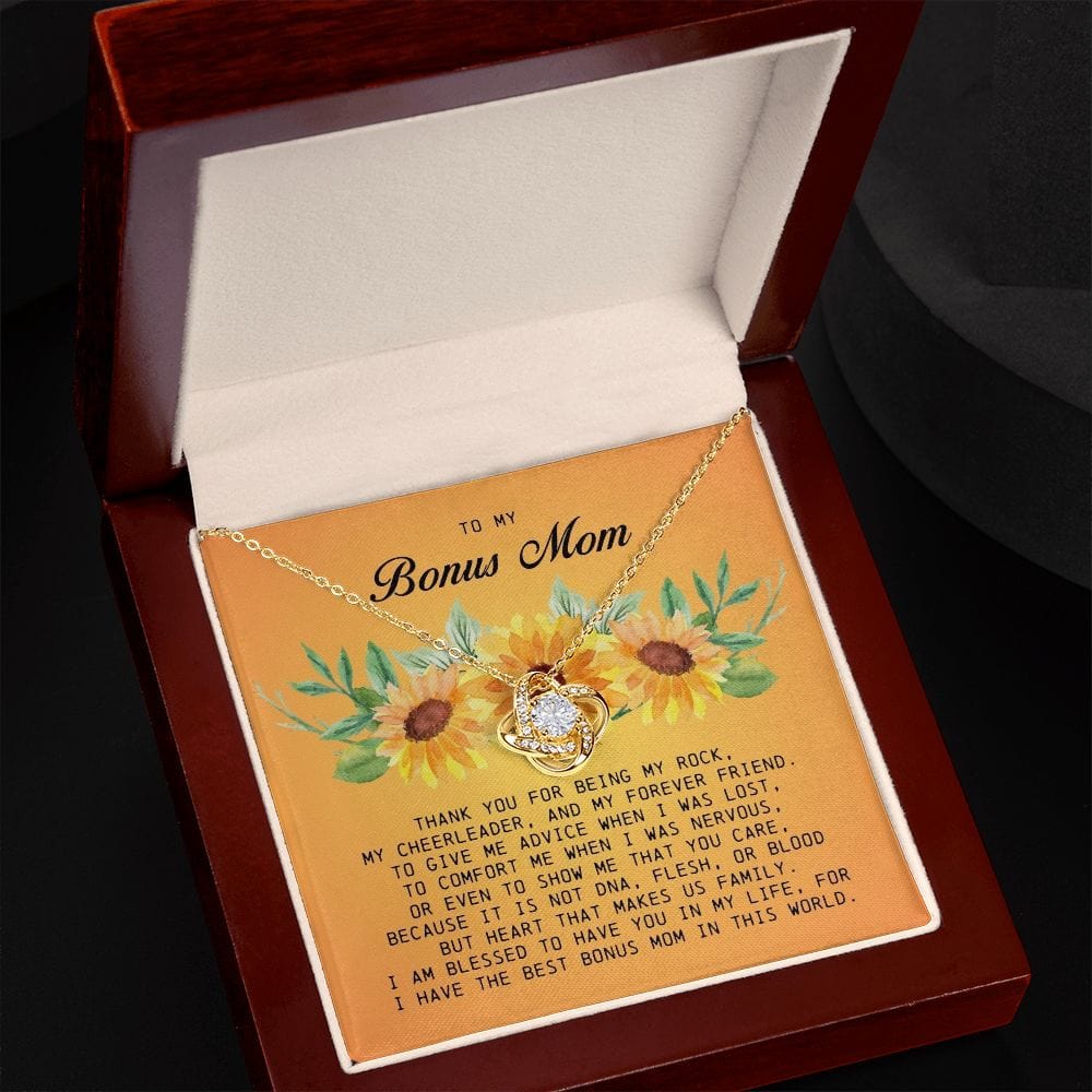 To My Bonus Mom, Love Knot Necklace