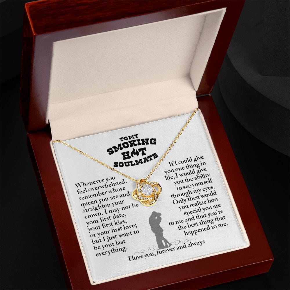 To My Smoking Hot Soulmate, Soulmate Gift, Soulmate Necklace, Gift For Her, Jewelry Message Card, Wife Gift, Girlfriend Gift