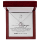 To My Beautiful Bonus Daughter "You Are Wonderful" Love Knot Necklace