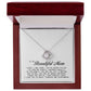 To my Beautiful Mom, Love Knot Necklace, Mother's Day Gift