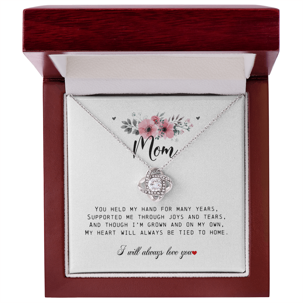 Mom Gift, Love Knot Necklace