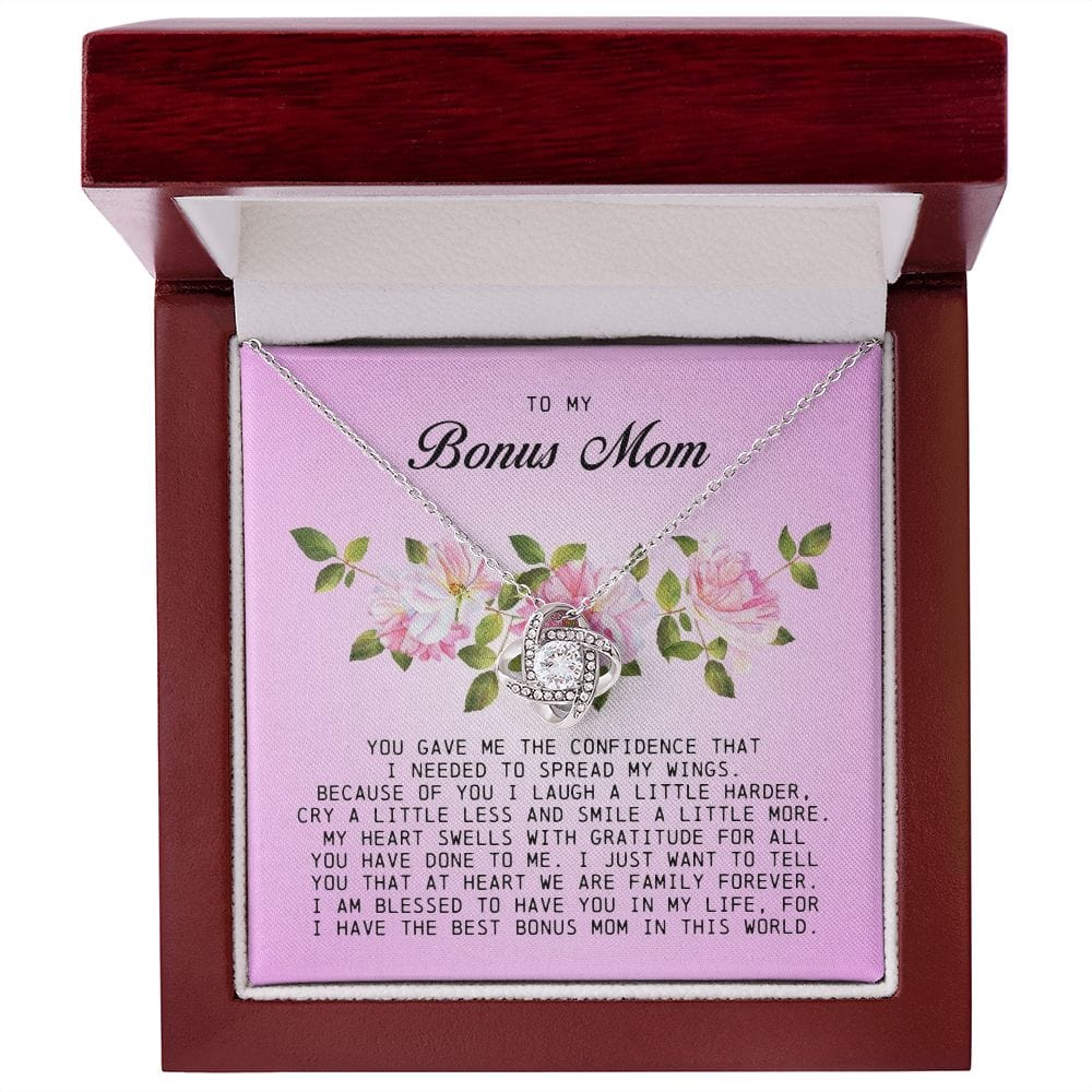 To My Bonus Mom, Love Knot Necklace