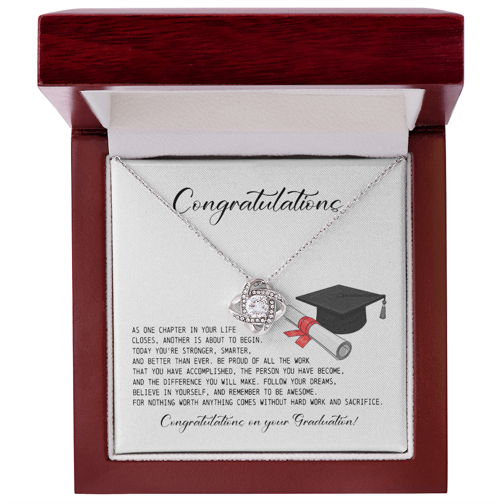 Graduation Gift for Her, Love Knot Necklace