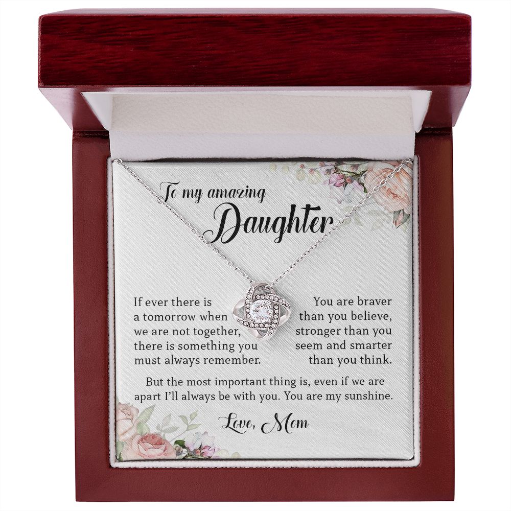 To My Amazing Daughter, Love Knot Necklace
