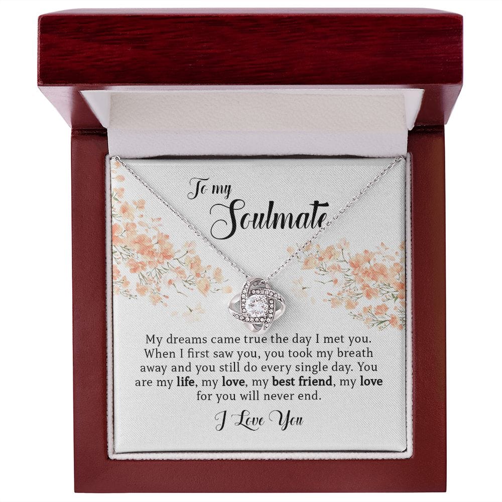 To My Soulmate, Love Knot Necklace