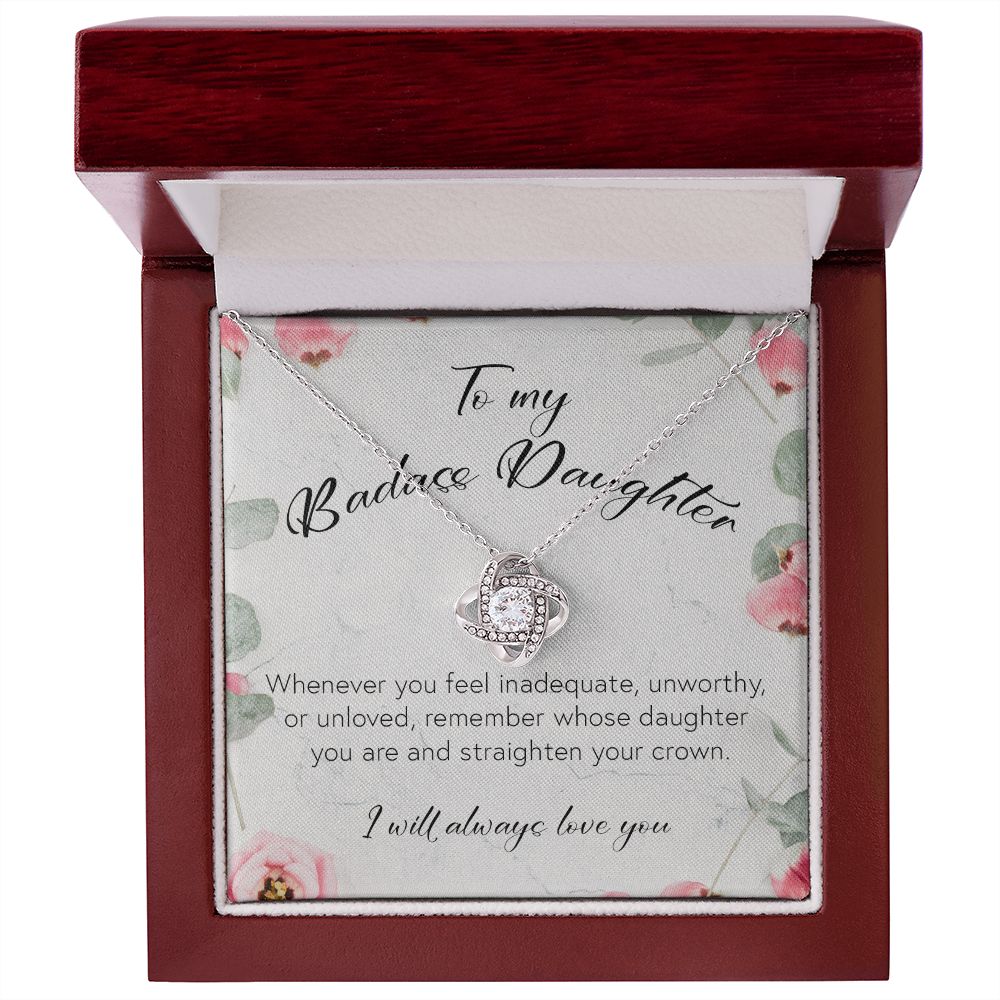 To My Badass Daughter, Love Knot Necklace