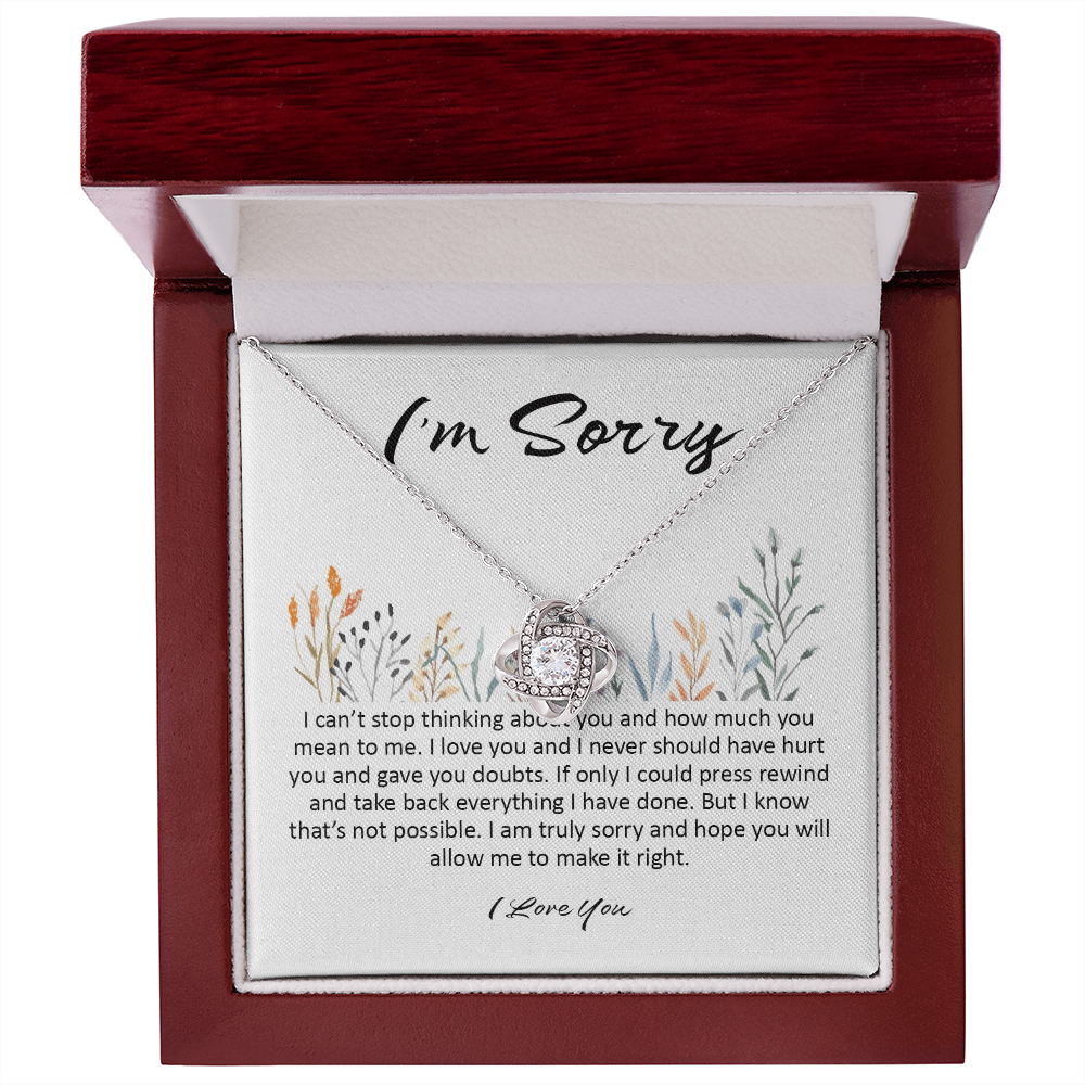 Forgive Me Gift, Love Knot Necklace