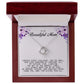 To My Beautiful Mom Love Knot Necklace