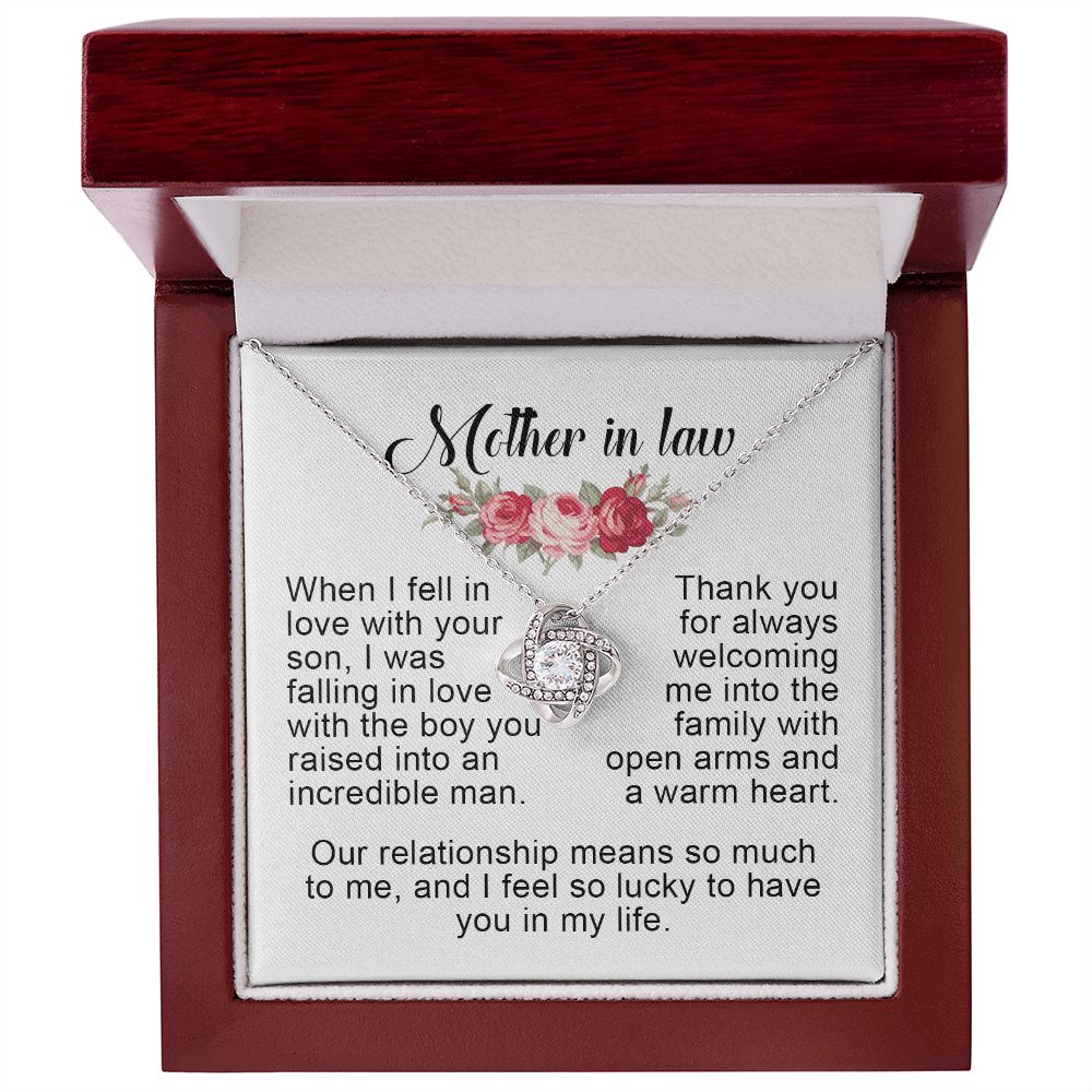 Mother in Law Gift, Love Knot Necklace