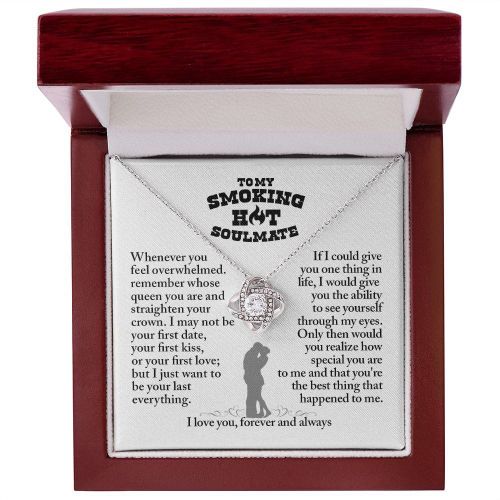 To My Smoking Hot Soulmate, Soulmate Gift, Soulmate Necklace, Gift For Her, Jewelry Message Card, Wife Gift, Girlfriend Gift
