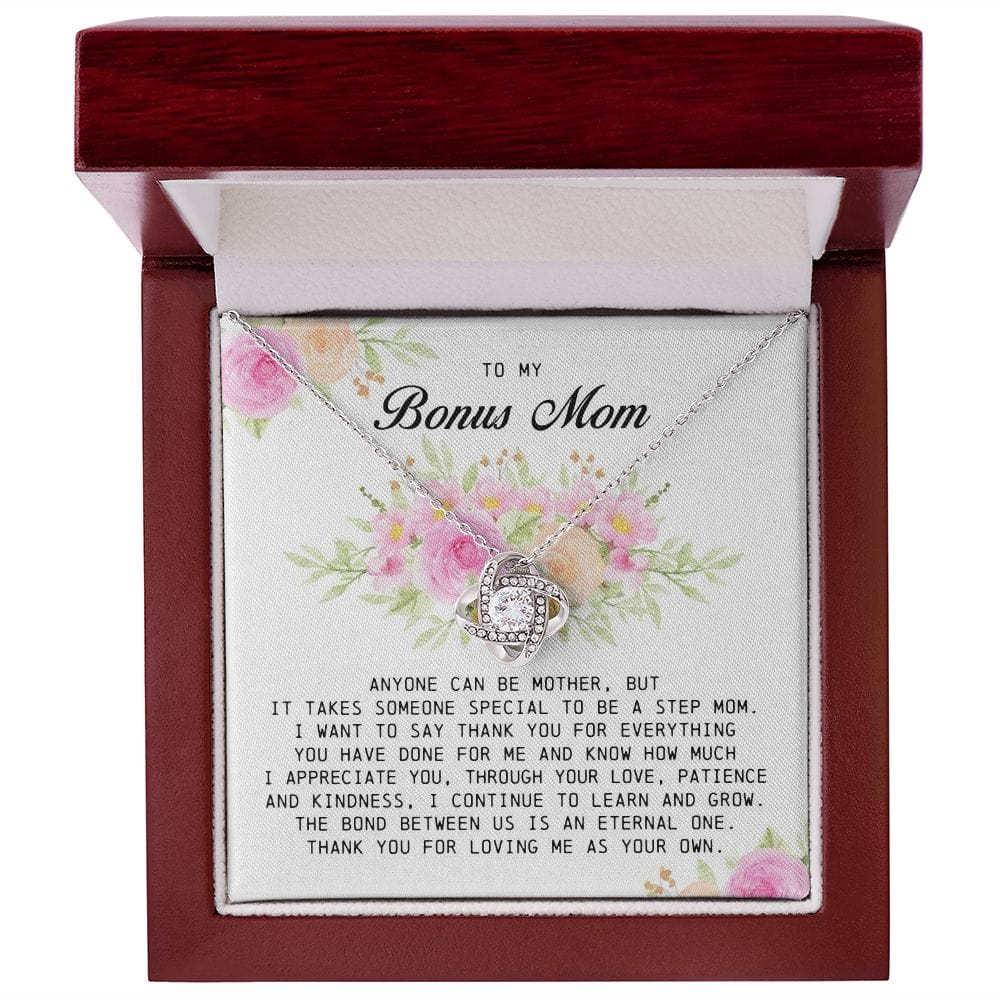 To My Bonus Mom, Love Knot Necklace