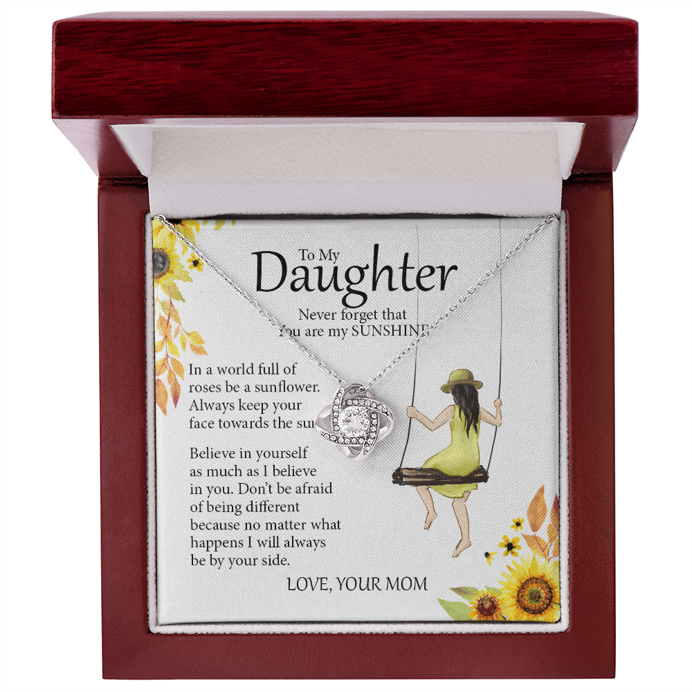 To My Daughter, Love Knot Necklace