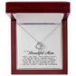 To My Beautiful Mom Love Knot Necklace