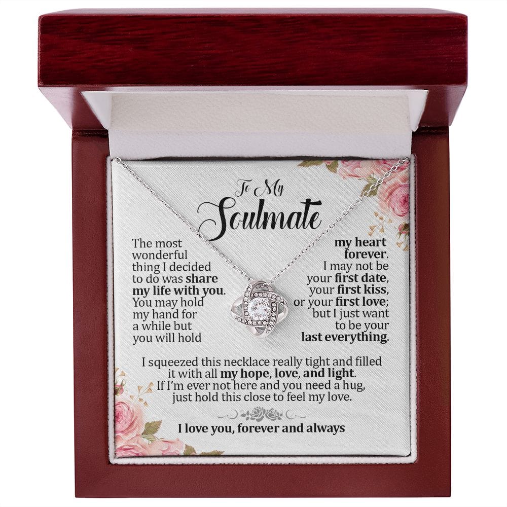 To My Soulmate | Soulmate Gift | Soulmate Jewelry | Soulmate Anniversary Gift | Birthday Message Card with Gift Box