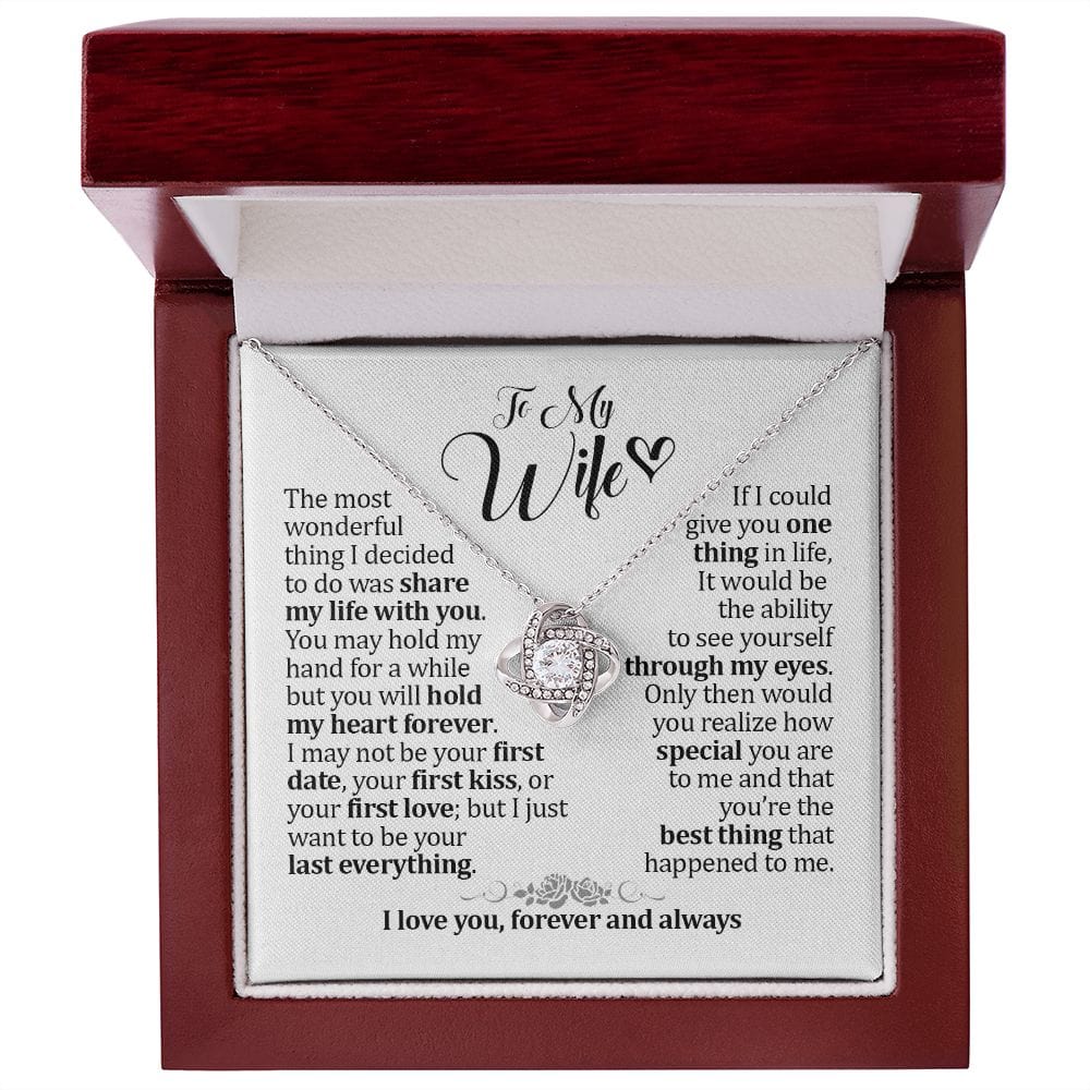 To My Wife Necklace, Anniversary Gift For Wife, Wife Birthday Gift, Gift For Wife, Wife Necklace, Jewelry Message Card For Wife
