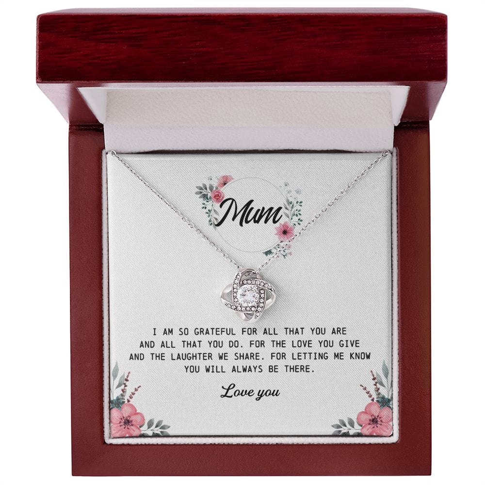 Gift for Mum, Love Knot Necklace