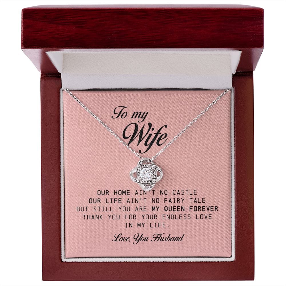To My Wife, Love Knot Necklace