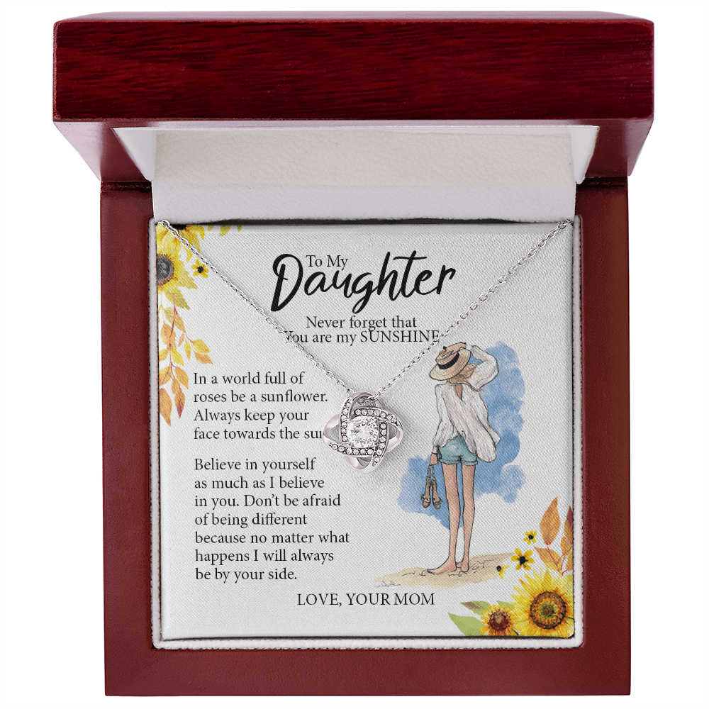 To My Daughter, Love Knot Necklace