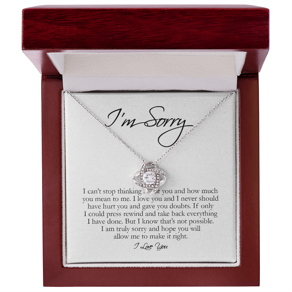 I'm Sorry Gift, Love Knot Necklace