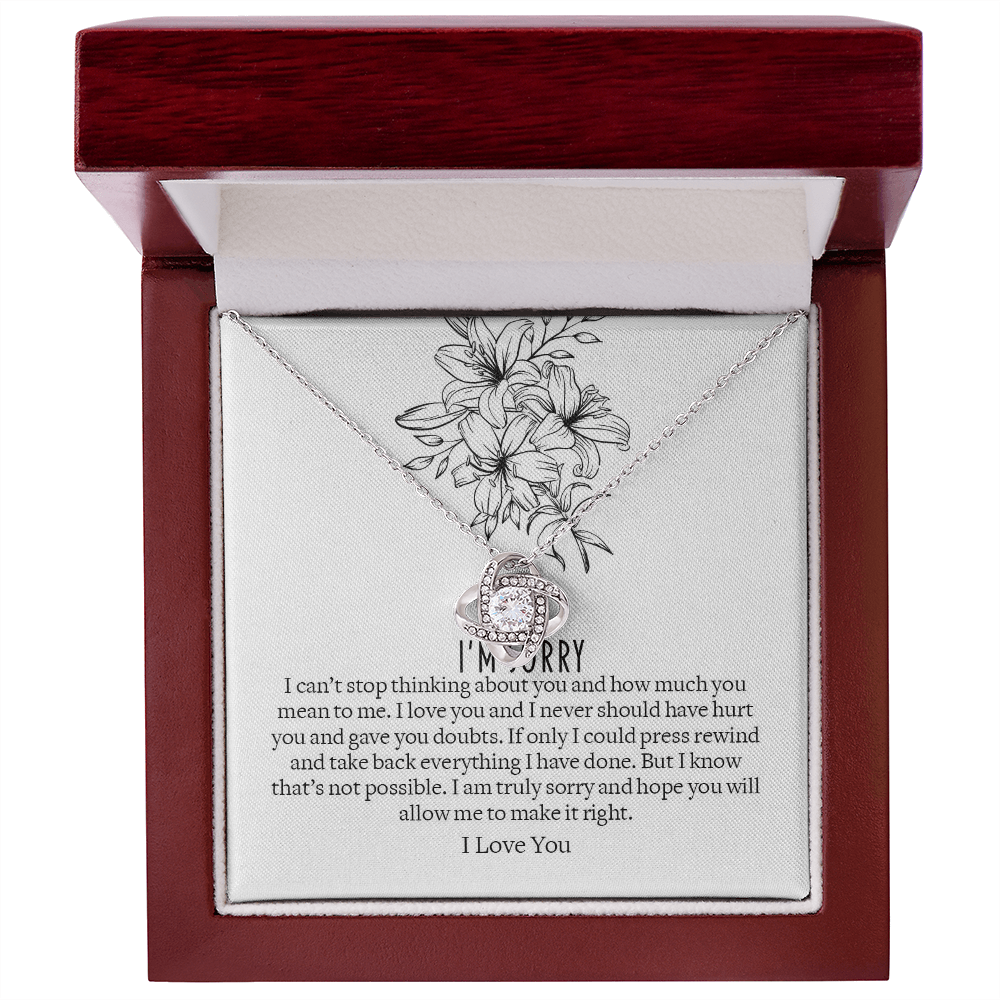 Apology Gift, Love Knot Necklace
