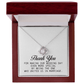 Wedding Officiant Gift, Love Knot Necklace, Thank You for Marrying Us