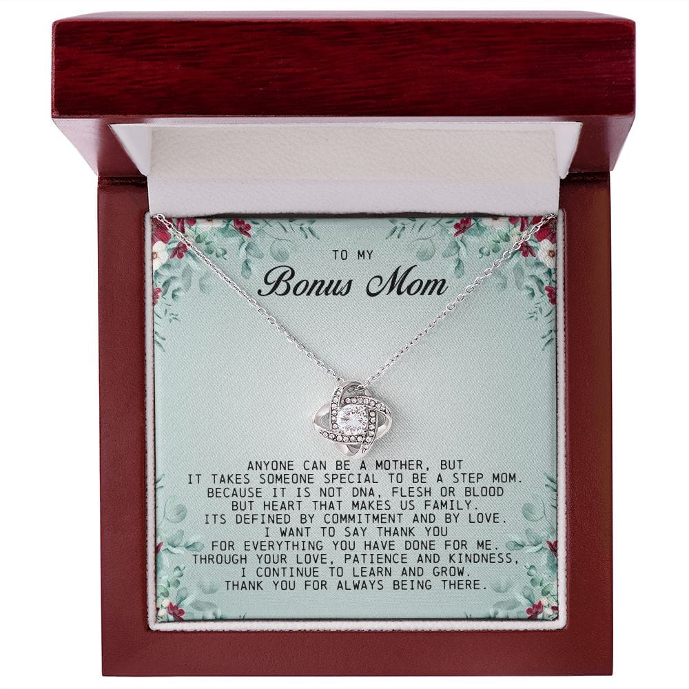 To My Bonus Mom, Love Knot Necklace