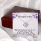 To My Beautiful Mom Love Knot Necklace