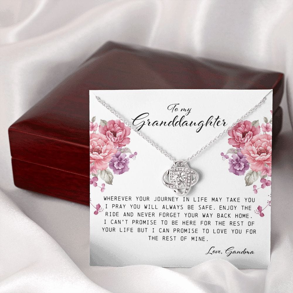 To My Granddaughter, Love Knot Necklace