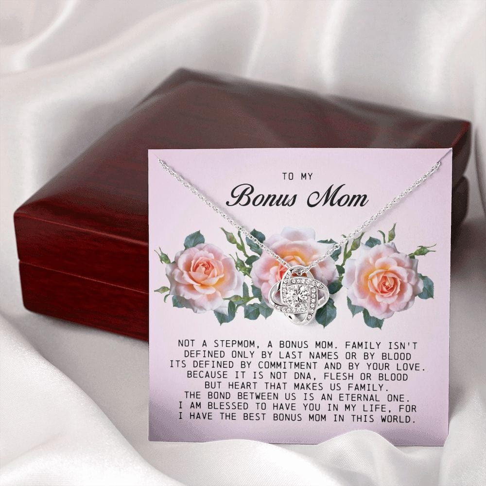 To My Bonus Mom, Love Knot Necklace
