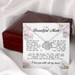 To my Beautiful Mom, Mother's Day Gift, Love Knot Necklace