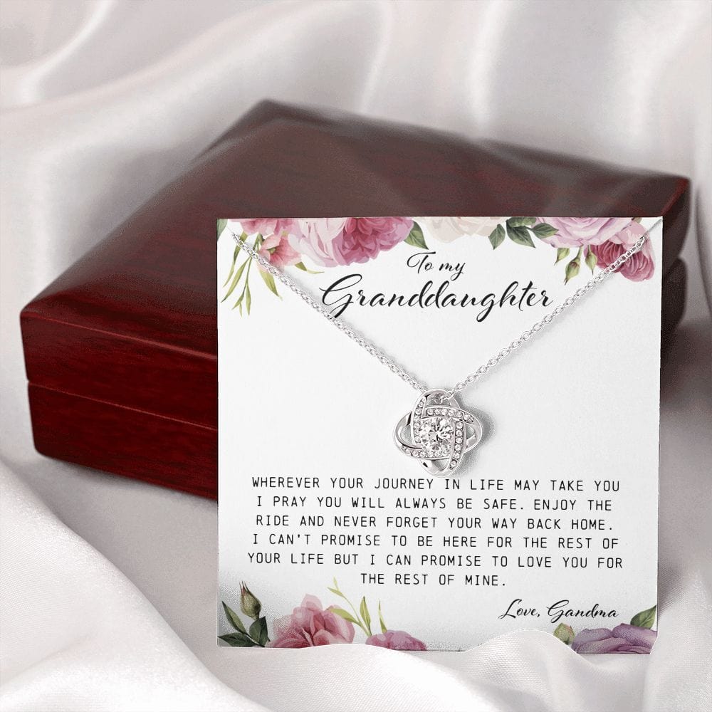 To My Granddaughter, Love Knot Necklace
