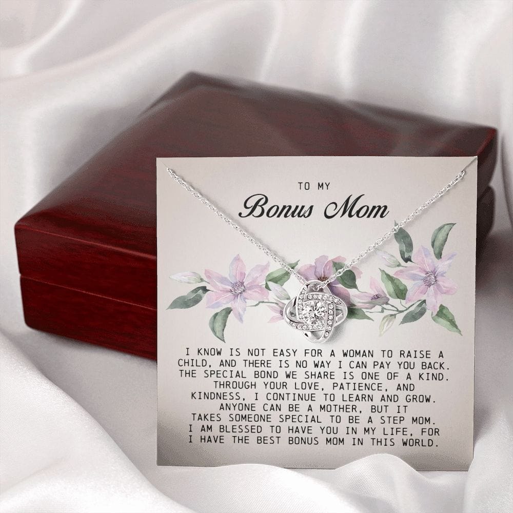 To My Bonus Mom, Love Knot Necklace