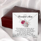 To My Beautiful Mom Love Knot Necklace