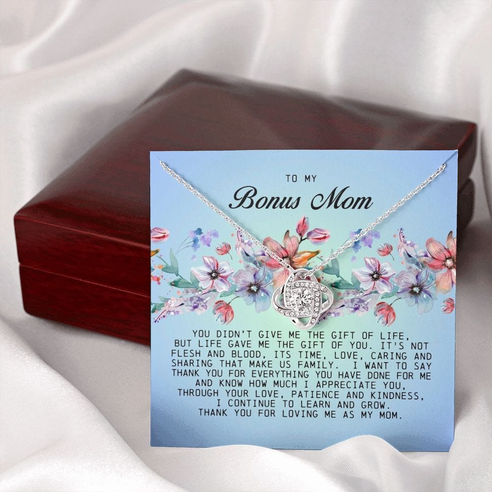 To My Bonus Mom, Love Knot Necklace