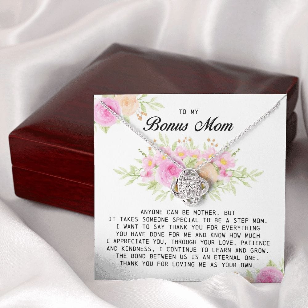 To My Bonus Mom, Love Knot Necklace