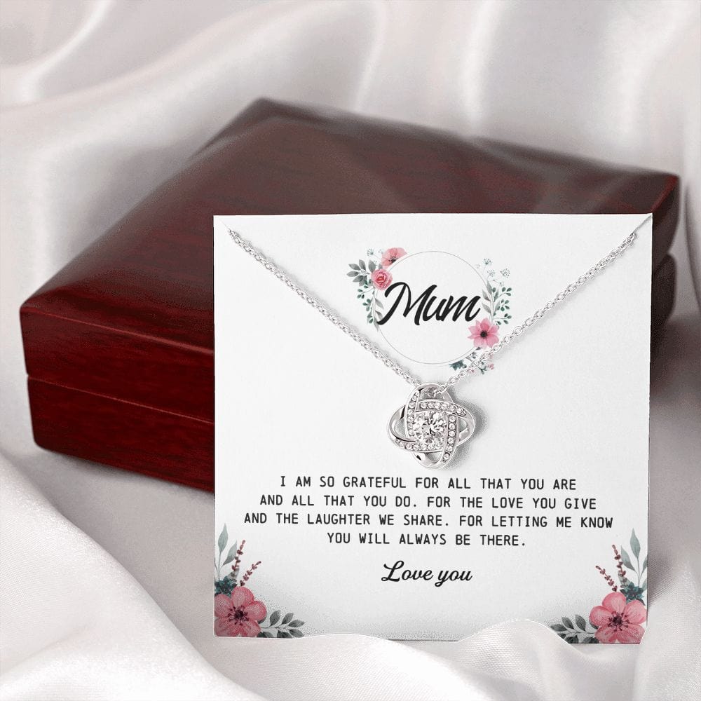 Gift for Mum, Love Knot Necklace