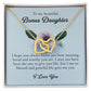 To My Beautiful Bonus Daughter, Interlocking Hearts Necklace