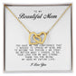 To my Beautiful Mom, Interlocking Hearts Necklace
