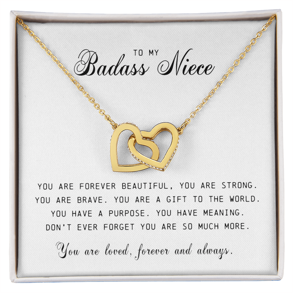 To My Niece, Interlocking Hearts Necklace