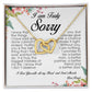Custom order brad Interlocking Hearts Necklace, 18K Yellow Gold Finish