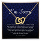 Interlocking Heart Necklace, I'm Sorry Card, Apology Gift For Her, Forgiveness Gift, I'm Sorry Gift For Wife / Girlfriend, Gift To Say Sorry